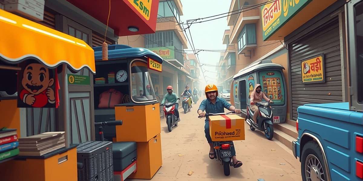 Package Runner Market Gameplay Package Runner gameplay showing delivery in crowded Indian market